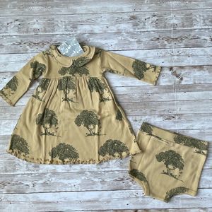 Kate Quinn Peter Pan Dress With Warm Apple Tree Print